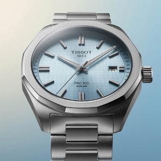 【TISSOT 天梭】PRC 100 T151.422.11.351.00 Solar 太陽能手錶-39mm 開學禮 推薦(T1514221135100)