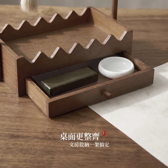 【上手家居】松木毛筆架(筆架/書法/文房四寶/書法用品/畫筆架)
