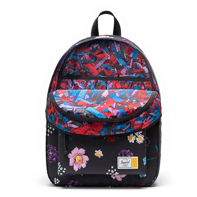 【Herschel】官方直營 LEGO® 樂高聯名列系列- 26L滿版花朵大容量後背包黑色