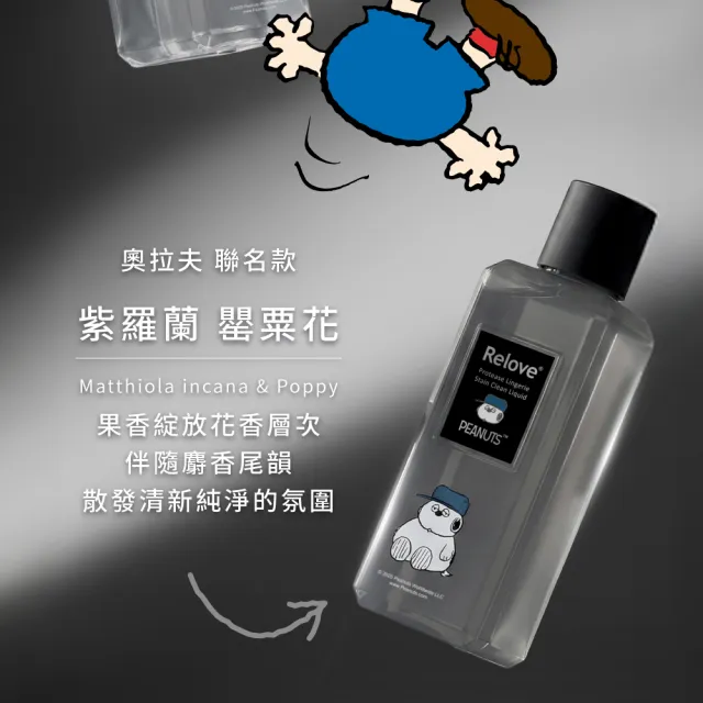 moPro會員專屬【Relove】SNOOPY史努比聯名手洗精220mlx3入禮盒(禮盒內含吊飾盲盒1入四款隨機)