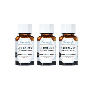【Natural Fit 活粒適】鉻200膠囊 三入組 90粒/入(素食 單方鉻200微克 穩定醣類代謝)
