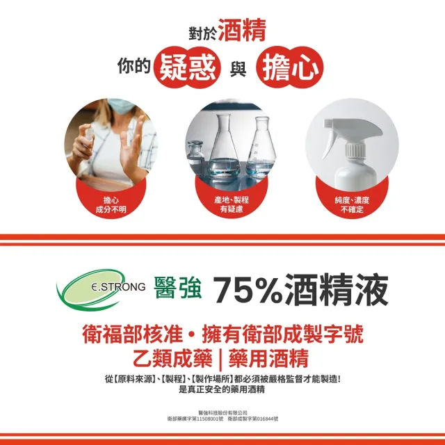 【醫強】75%酒精液 2桶組(4000ml/桶 防疫清潔)