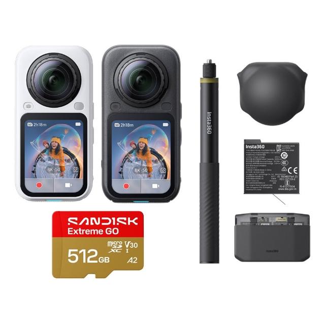 【Insta360】X6 8K全景運動相機 萬能套裝+SanDisk 512G (原廠公司貨)