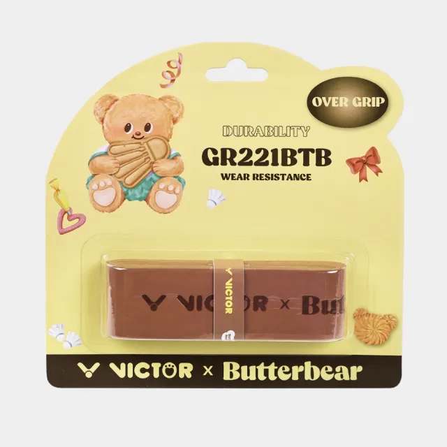 【VICTOR 勝利體育】VICTOR x Butterbear聯名系列外握把膠(GR221BTB W/E 兩色)