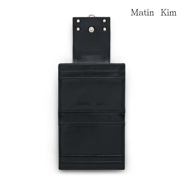 【MATIN KIM】官方旗艦 D形扣皮革翻蓋短夾(多款任選)