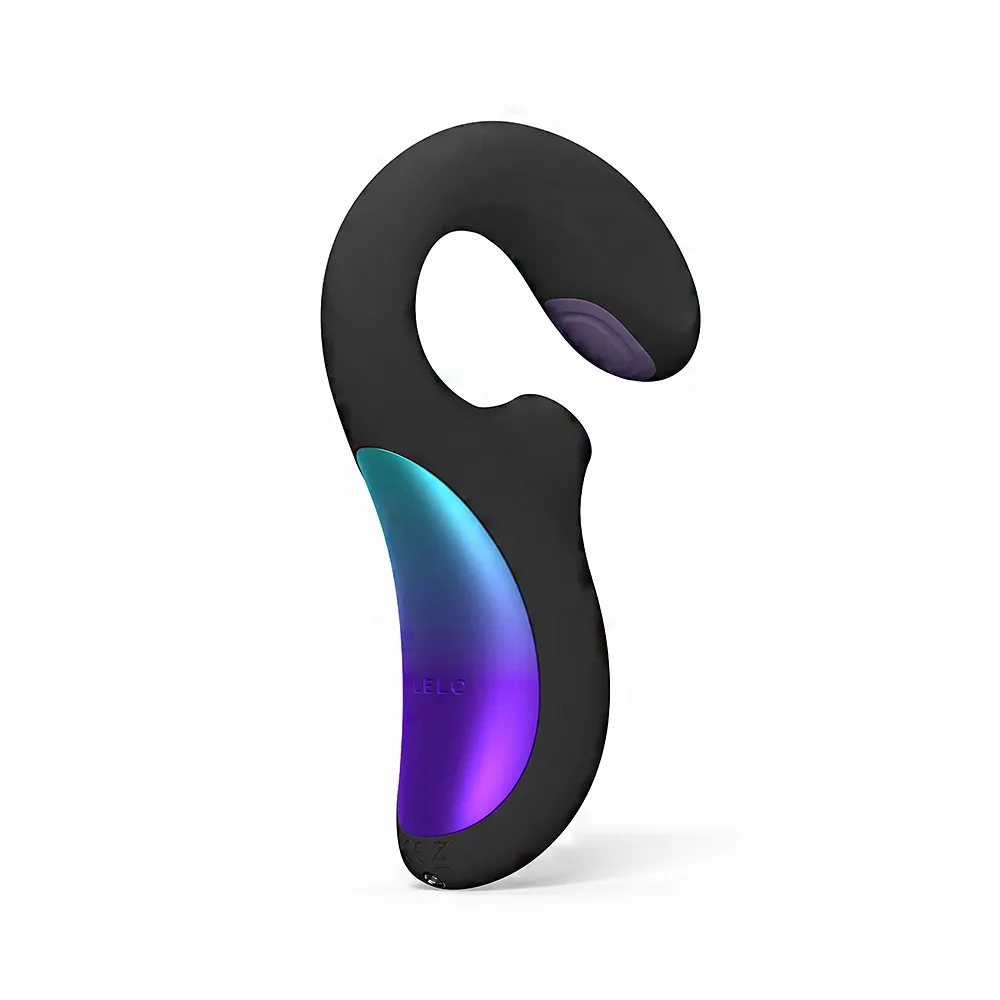 【LELO】ENIGMA™ Double Sonic 智能聲波吸吮+G點按摩器-暴風黑