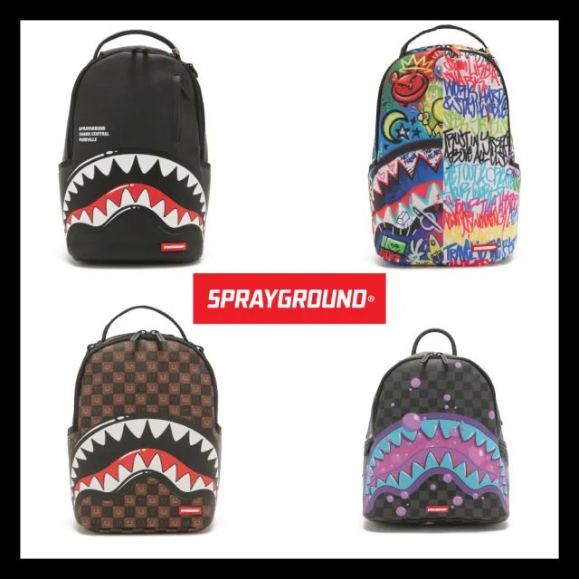 【SPRAYGROUND】玩味街頭 鋸齒鯊大容量後背包 輕巧小後背包 (任選均一價)