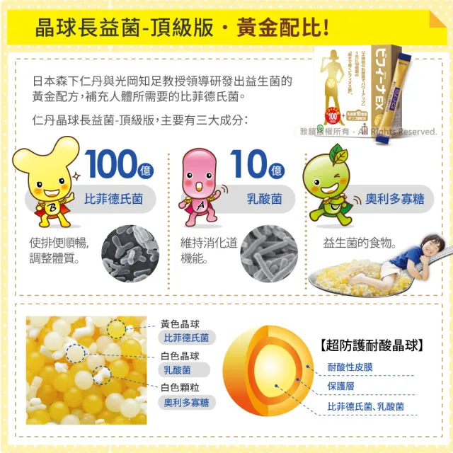 【森下仁丹】晶球益生菌-頂級版 3盒組(30包/盒-贈加強14包入)