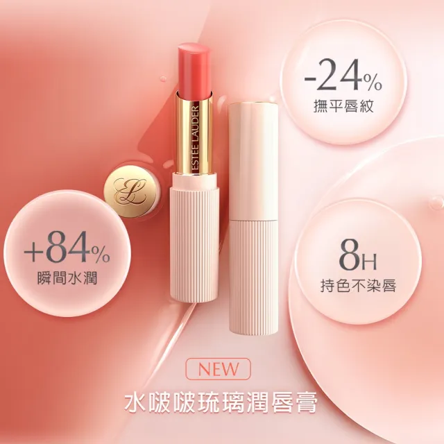 【Estee Lauder 雅詩蘭黛】水啵啵琉璃潤唇膏(IU同款/護唇膏x2)