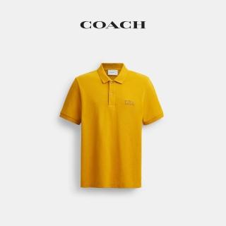 【COACH】蔻馳官方直營 馬車圖案經典POLO衫-黃色(CT025)