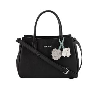 【NINE WEST】DEIDRA 經典手提兩用托特包 斜背包-黑色(568706)