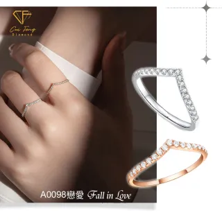 【CF Diamond】線戒系列 尾戒多款選 莫桑鑽 (生日禮物 排戒 線戒 女戒 鑽戒 開運 尾戒)