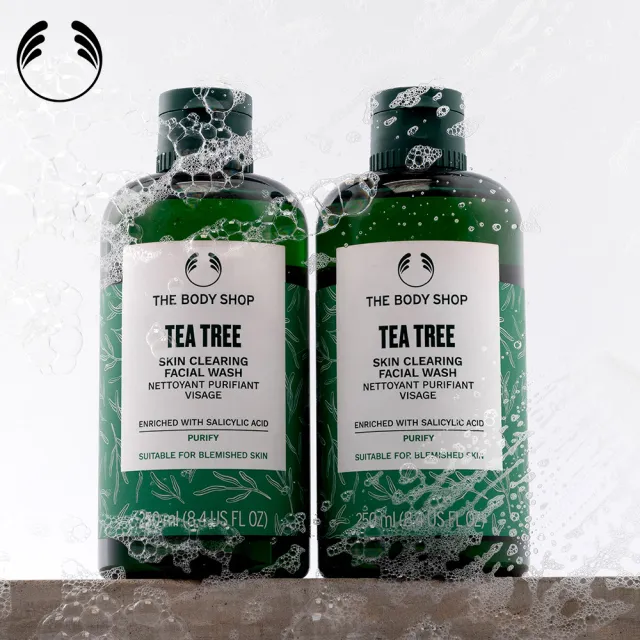 【THE BODY SHOP 美體小舖】茶樹淨膚深層潔面膠-250ML(淨化毛孔)