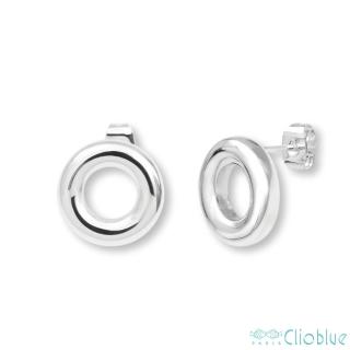 【CLIO BLUE】甜甜圈耳環 myclio系列 純鋼鑄銀戒 (法國巴黎品牌/純鋼)