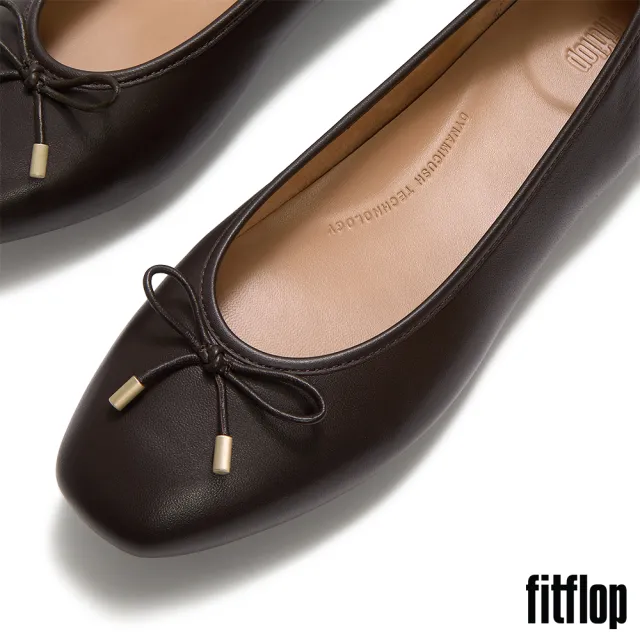 【FitFlop】DELICATO 蝴蝶結柔軟皮革芭蕾舞鞋-女(2色)