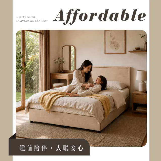 【IHouse】經濟型房間組二件-雙人5尺(床片+床底)