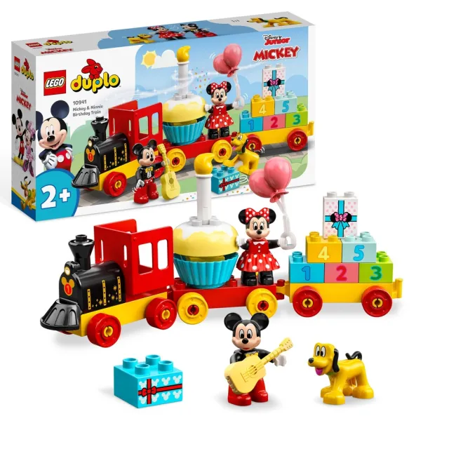 【LEGO 樂高】得寶系列 10941 米奇米妮生日火車(兒童積木 玩具車 數字 早教 啟蒙 親子遊戲 迪士尼 禮物)