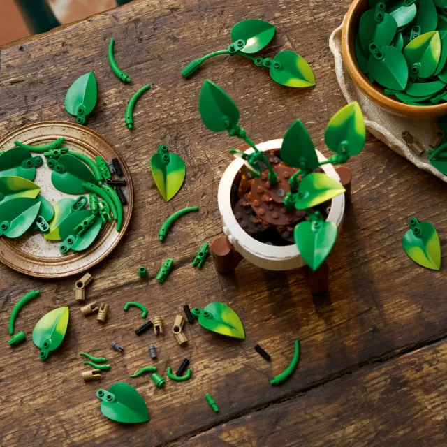 【LEGO 樂高】Botanicals 11512 垂掛黃金葛(momo獨家 花藝 永生花 居家擺飾 懶人盆栽  玩具 積木 送禮推薦)
