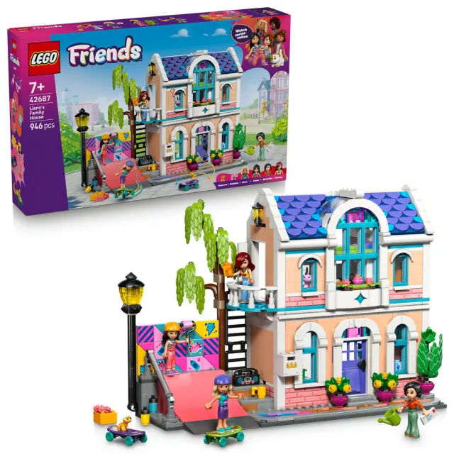 【LEGO 樂高】Friends 42687 蓮恩的家(兒童玩具 角色扮演 娃娃屋 互動遊戲 家家酒 益智積木 禮物 7歲)