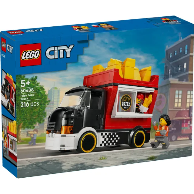 【LEGO 樂高】城市系列 60488 薯條餐車(玩具車 角色扮演 家家酒 互動游戲 兒童積木 禮物 5歲 送禮推薦)