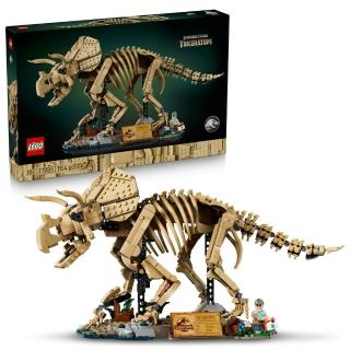 【LEGO 樂高】侏羅紀世界系列 77985 恐龍化石：三角龍(恐龍模型 玩具積木 居家擺飾 模型 禮物 收藏品 周邊)