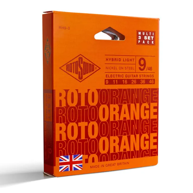 【ROTOSOUND】電吉他弦 09-46｜RH9｜鍍鎳電吉他弦｜三入組｜英國製造