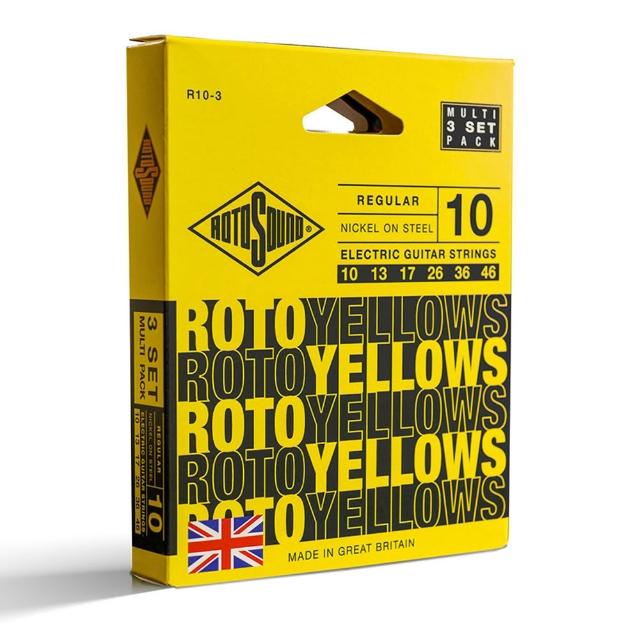 【ROTOSOUND】電吉他弦 10-46｜R10｜鍍鎳電吉他弦｜三入組｜英國製造