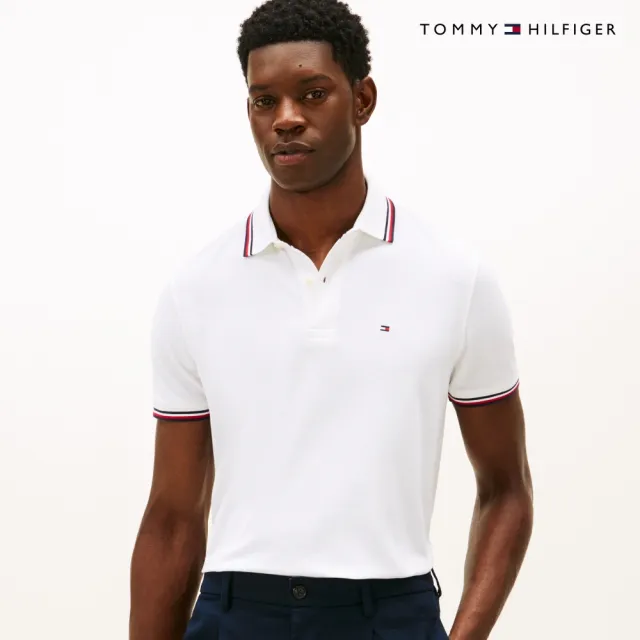 【TOMMY HILFIGER】官方旗艦館Winston 吸濕排汗 Polo 衫_白色