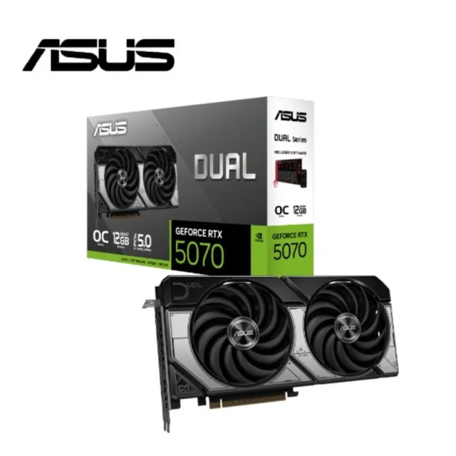 【華碩】超值組★Dual GeForce RTX 5070 12GB GDDR7 OC 顯示卡+TUF 850W金牌電源+360ARGB水冷散熱器+支撐架