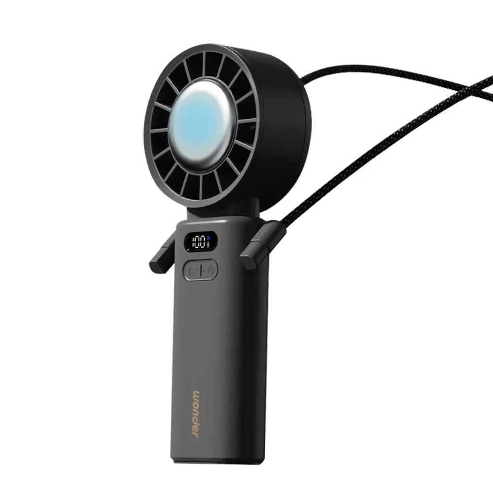 【WONDER 旺德】冰敷手持摺疊高速風扇(USB充電式.手持製冷.冷敷涼風扇.隨身風扇FU33)