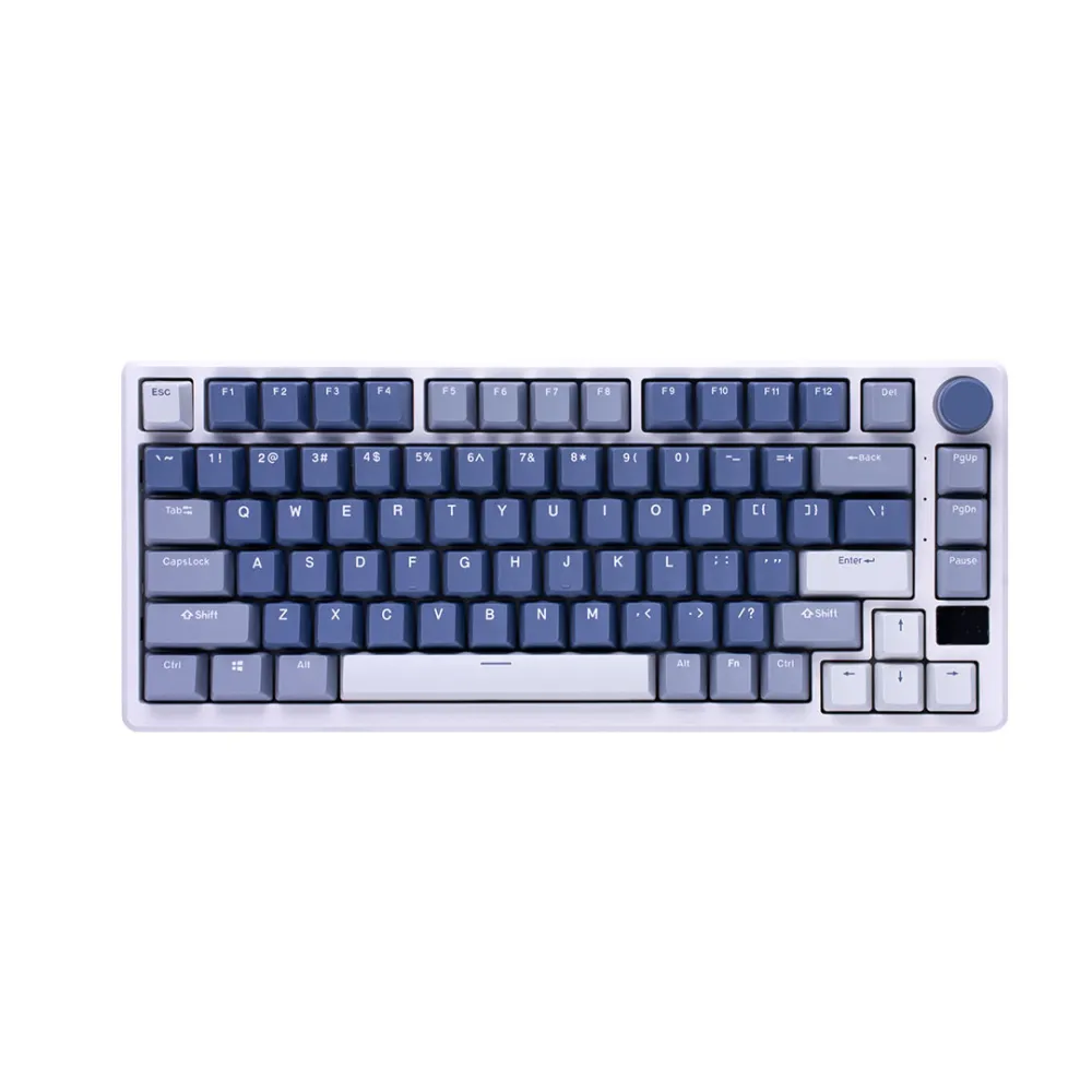 【RK ROYAL KLUDGE】M75 75% 藍牙三模無線機械鍵盤 海洋(熱插拔/K黃軸/RGB/中文/Gasket結構/OLED/旋鈕調整)