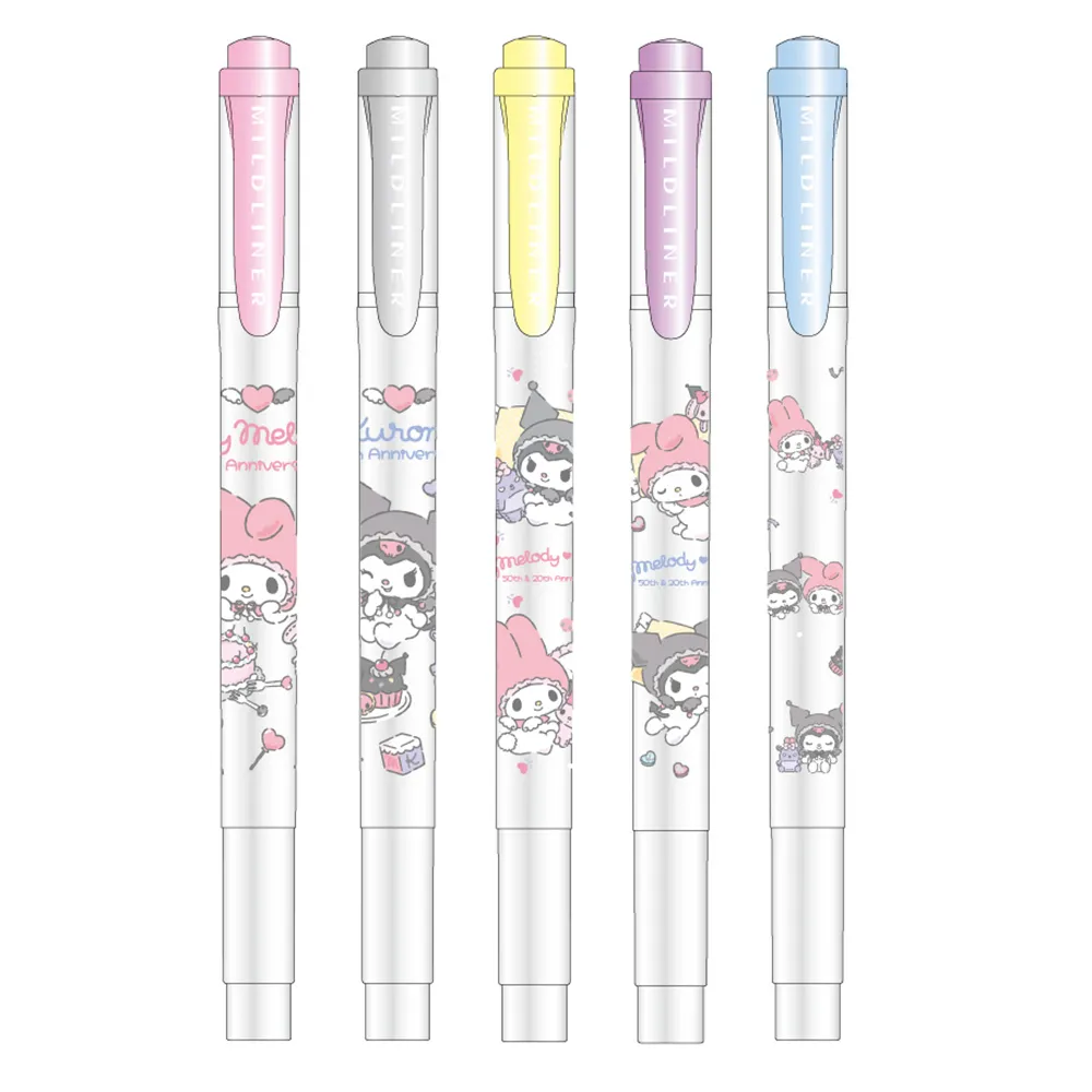 【ZEBRA 斑馬牌】MILDLINER雙頭柔性螢光筆 美樂蒂&庫洛米款 聯名限量版 5色組
