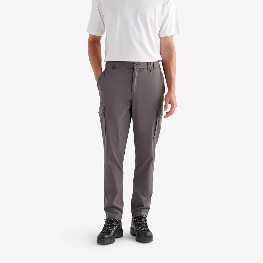 【Roots】Roots男裝- ROOTS WOVEN SLIM CARGO 長褲(灰色)