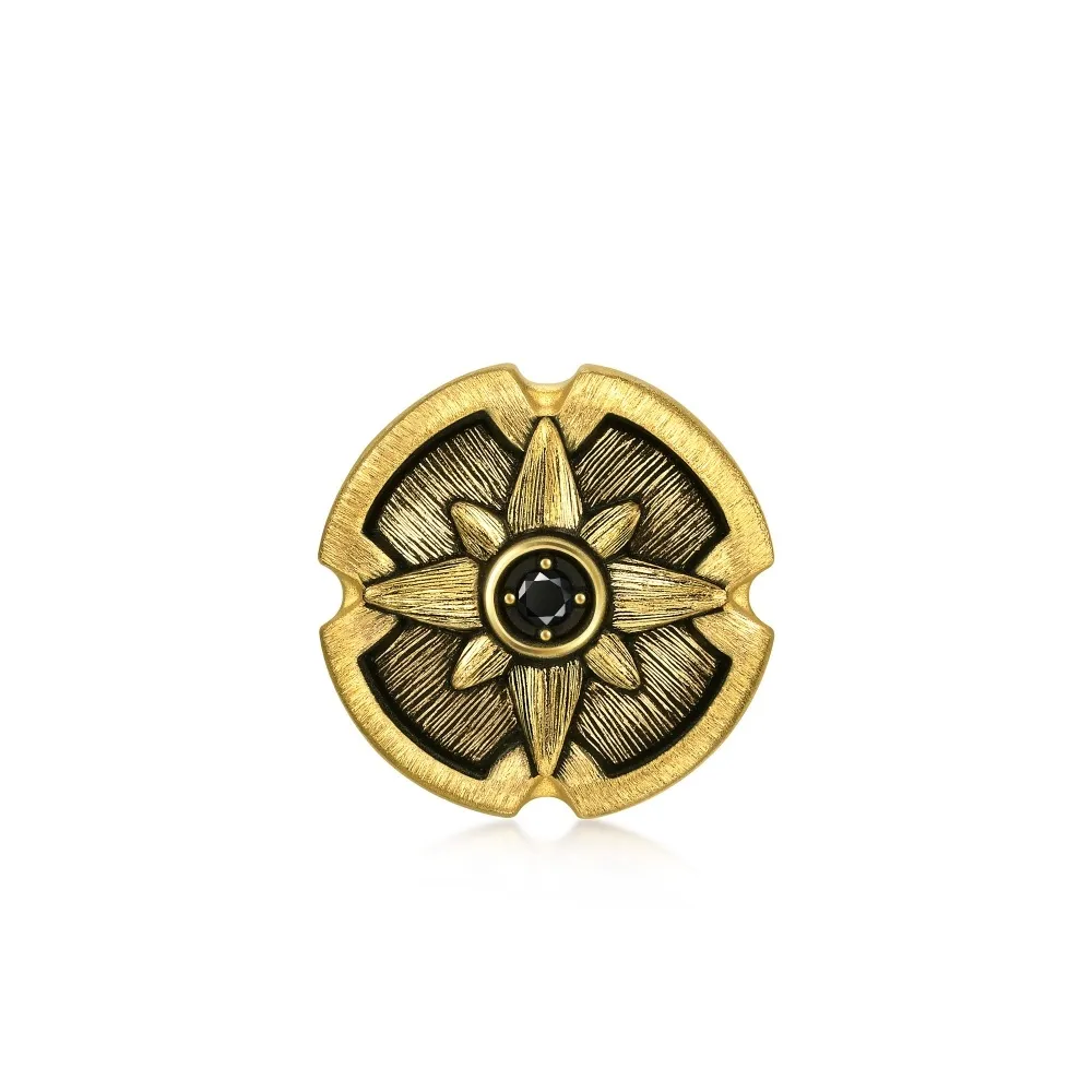 【點睛品】Charme XL 乘風領航 黃金黑鑽石串珠