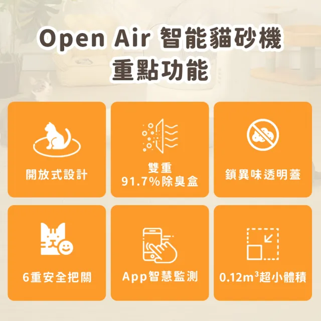 【HAKE 黑咔】OPEN AIR 智能貓砂機(內裝 垃圾袋*1捲+香氛盒*1+祛味盒*1) 送透明上蓋