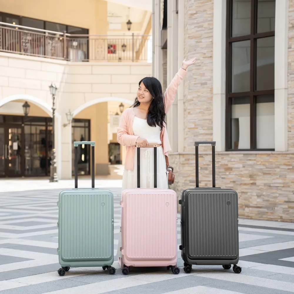 【NARECA】小樽前開式旅箱 24吋 煞車輪 掀旅箱 前開式 大容量 可擴充 行李箱 旅行箱 登機箱 NANA-24