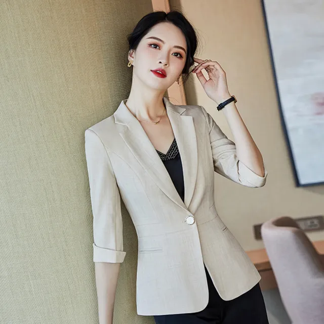 BRIGA YJE2213設計師款名媛輕薄通勤氣質女神范西服薄款修身西裝外套