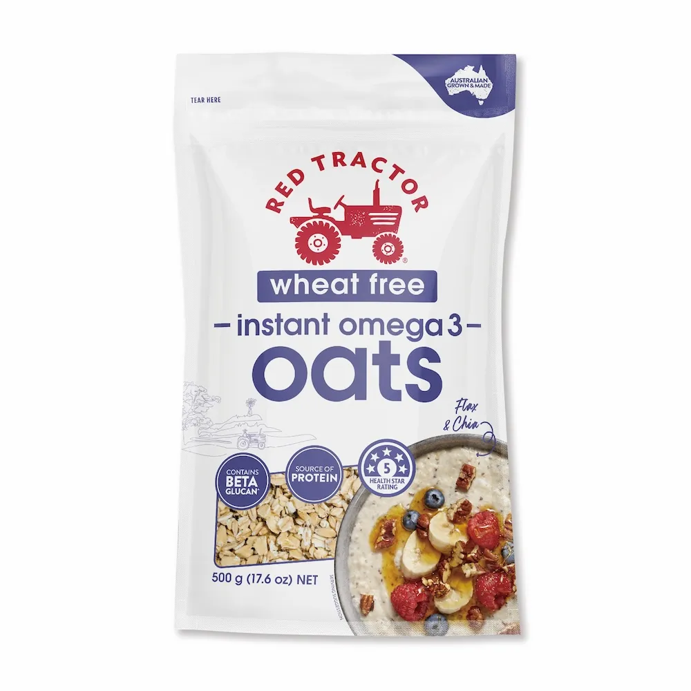 【Red Tractor】奇亞籽&亞麻籽Omega3燕麥片(無小麥-500g/包)