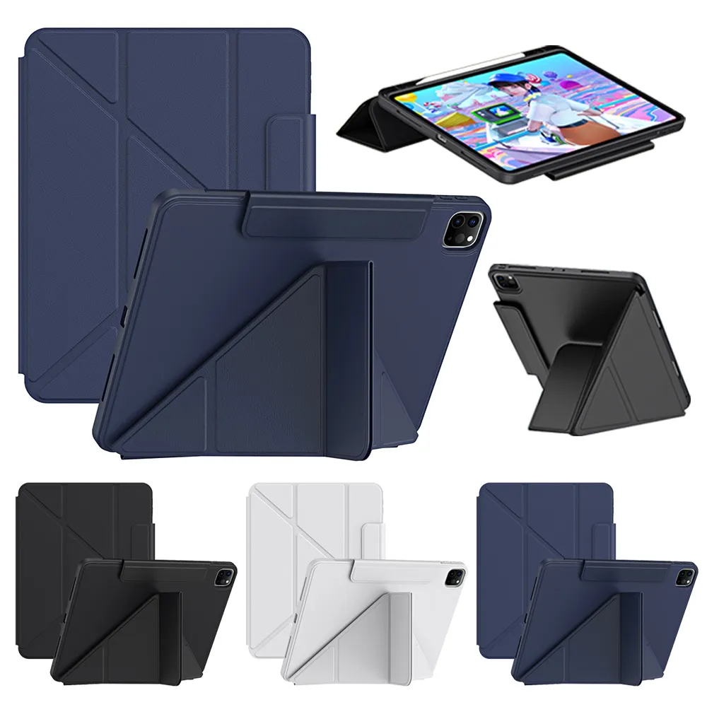 【YUNMI】iPad air7/air6 11吋 air4/air5 10.9吋 磁搭扣保護殼 平板保護套(加高防摔 Y折支架 帶筆槽設計)