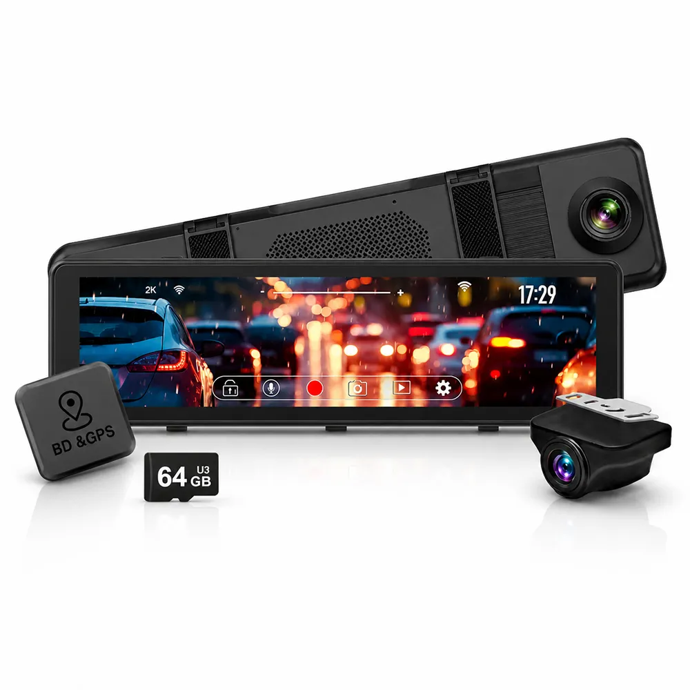 【PAIPAI 拍拍】(贈64G)2K星光級WIFI+GPS雙鏡頭A550D流媒體OTA行車記錄器