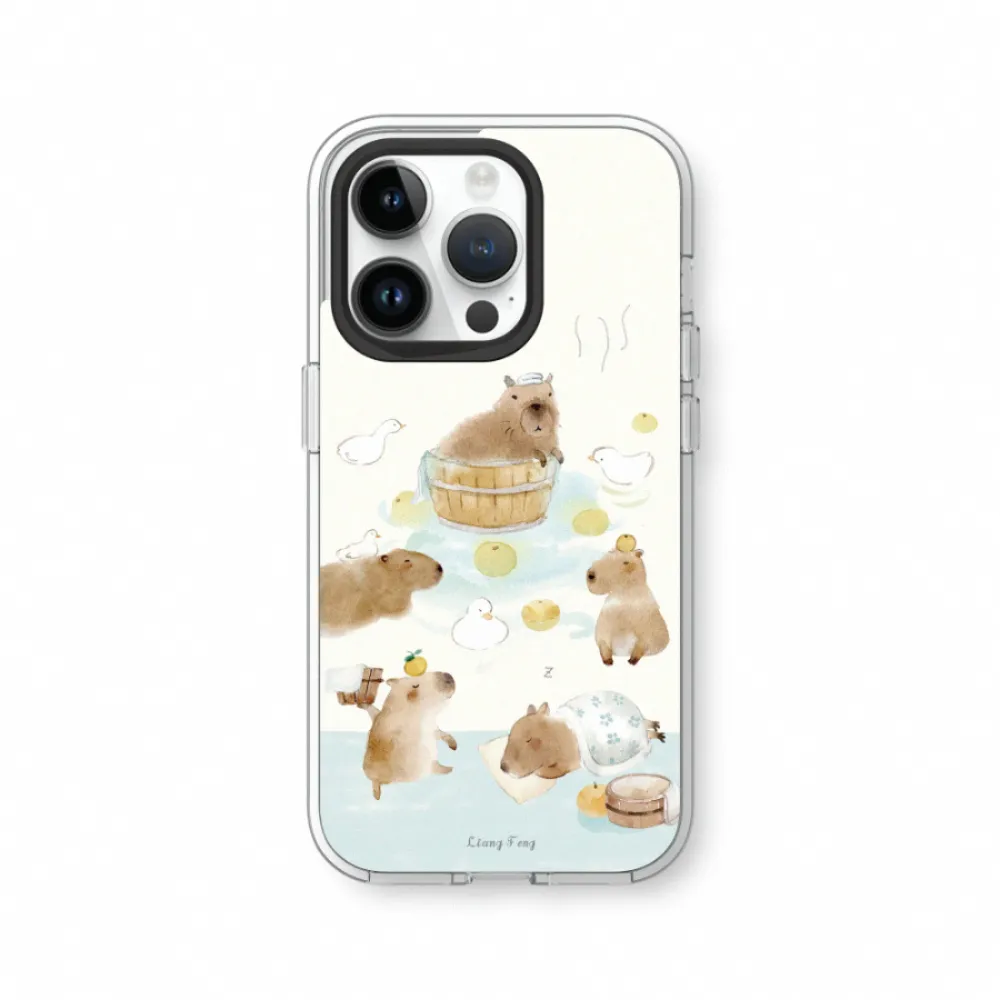 【RHINOSHIELD 犀牛盾】iPhone 13/13 Pro/13 Pro Max/Clear透明防摔手機殼/涼丰系列-水豚君(涼丰)