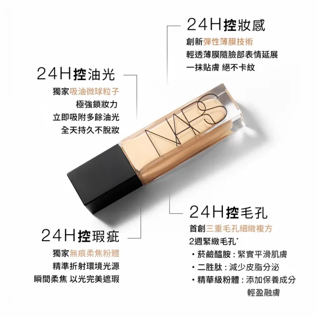 【NARS】官方直營 超控輕霧粉底精華(控場粉底/新品上市/粉底/持妝/不脫妝)