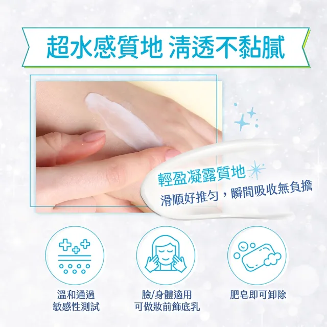 【曼秀雷敦】水潤肌超保濕煥光亮采防曬露(70g / 3入)