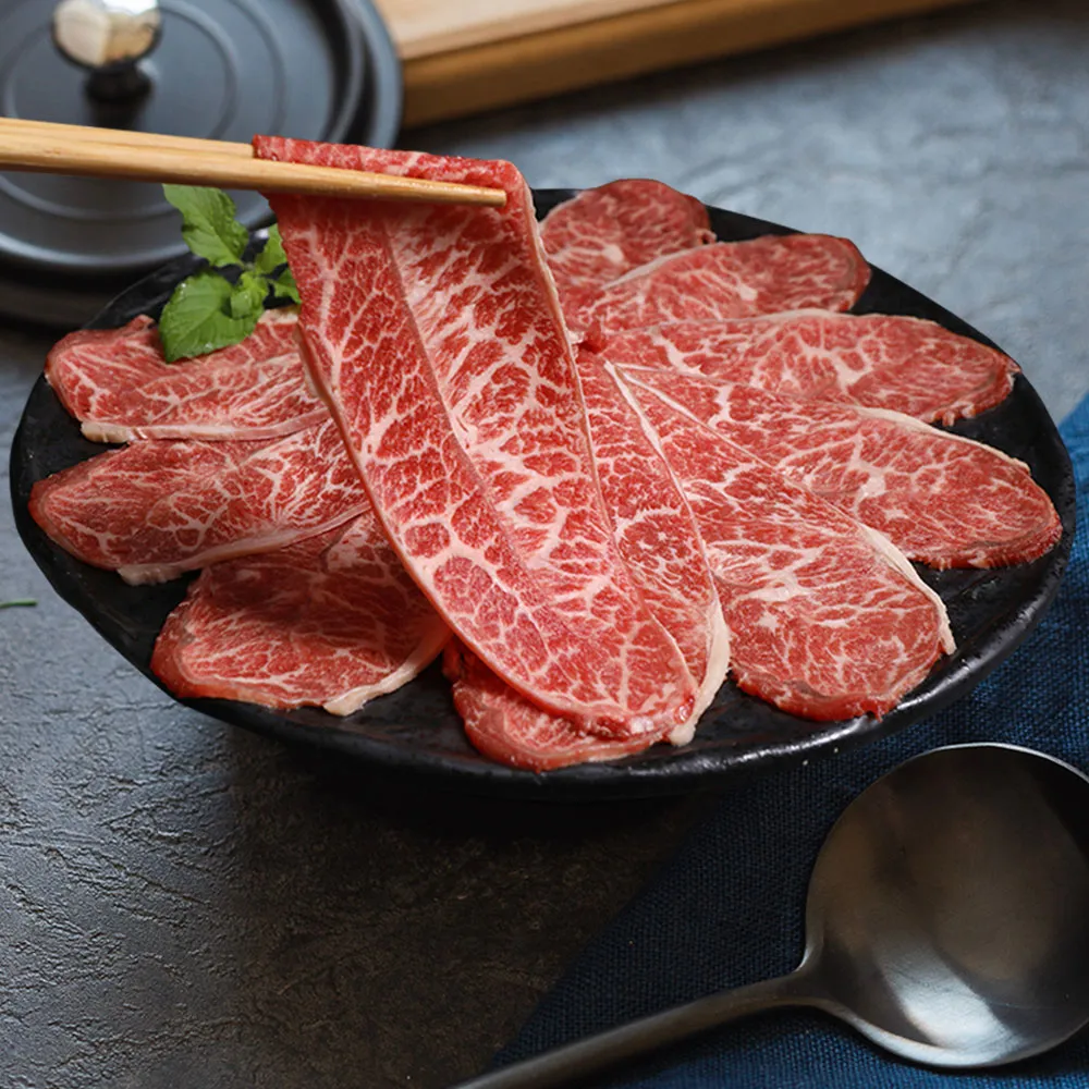 【愛上吃肉】美國藍帶特選嫩肩牛肉片8盒(250g±10%/包 火鍋肉片/中秋烤肉/燒烤)