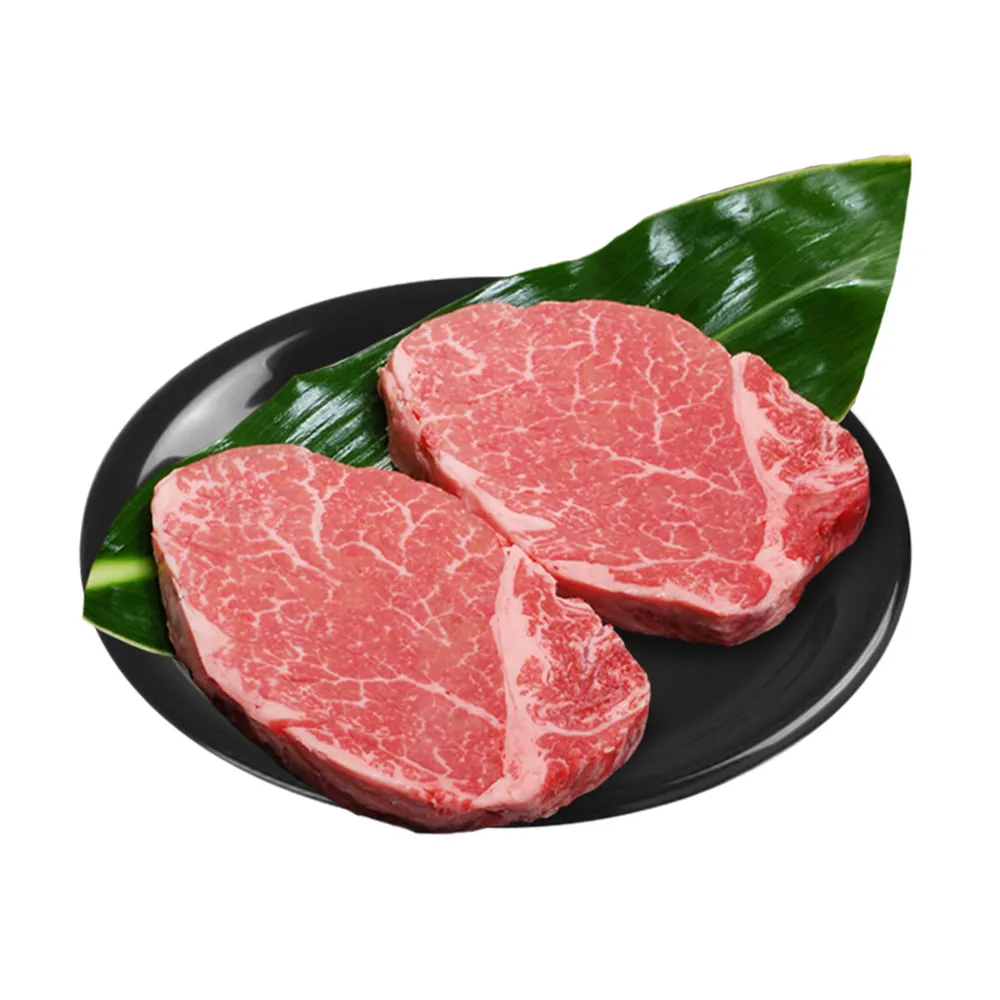 【勝崎生鮮】美國藍絲帶極黑菲力牛排4片組(150g±10%/片)
