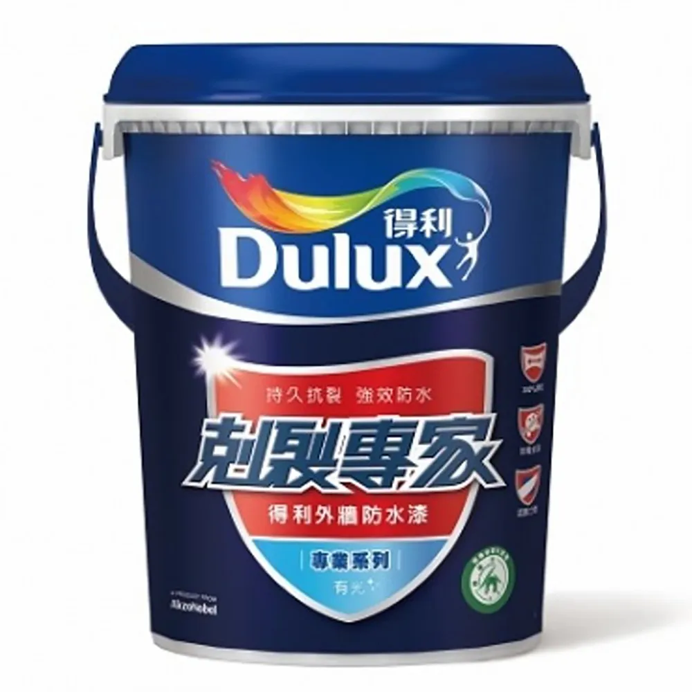 【得利】剋裂專家外牆防水漆 水藍 1G