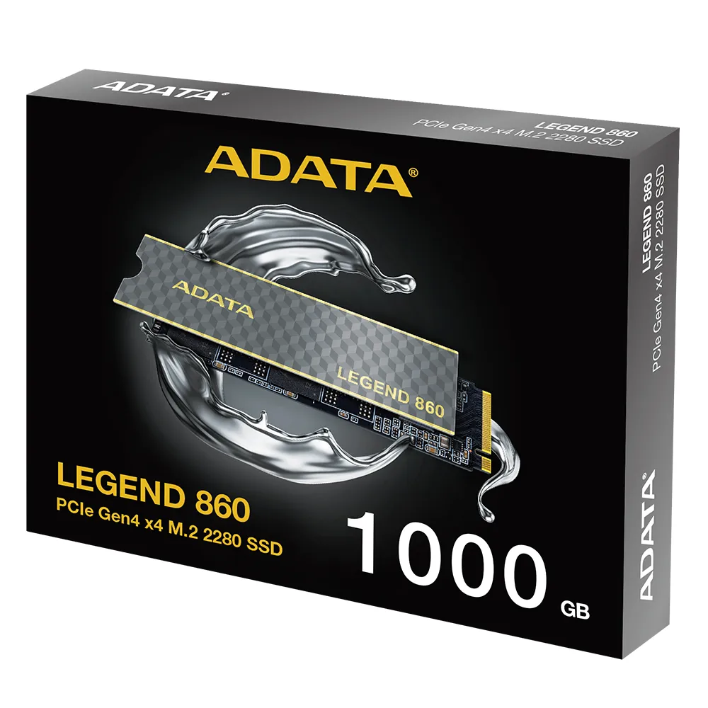 【ADATA 威剛】LEGEND 860 M.2 2280 PCIe NVMe 1000GB Gen4x4 SSD固態硬碟 (讀6000MB/寫4000MB*附散熱片)