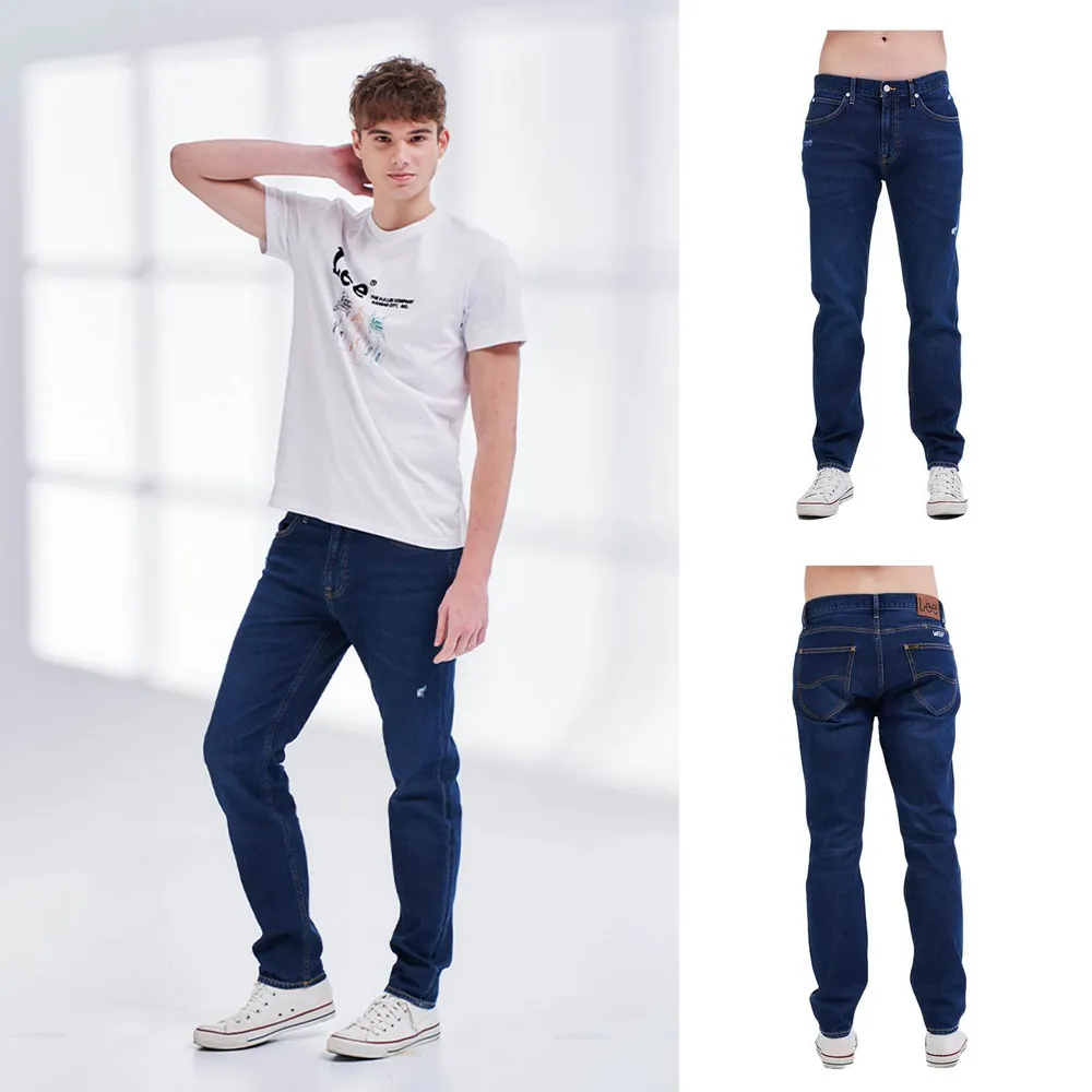 【Lee】出清品-男裝 牛仔褲 / 731 中腰舒適小直筒 中深藍洗水(LL210050BGS)