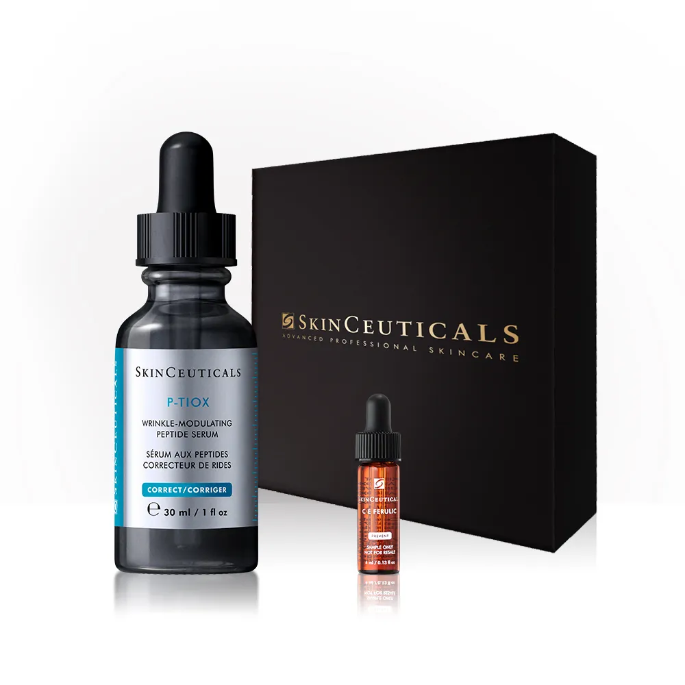 【Skin Ceuticals 修麗可】P-TIOX 超胜肽抗皺極光精華 30ml 禮盒組(淡化皺紋)