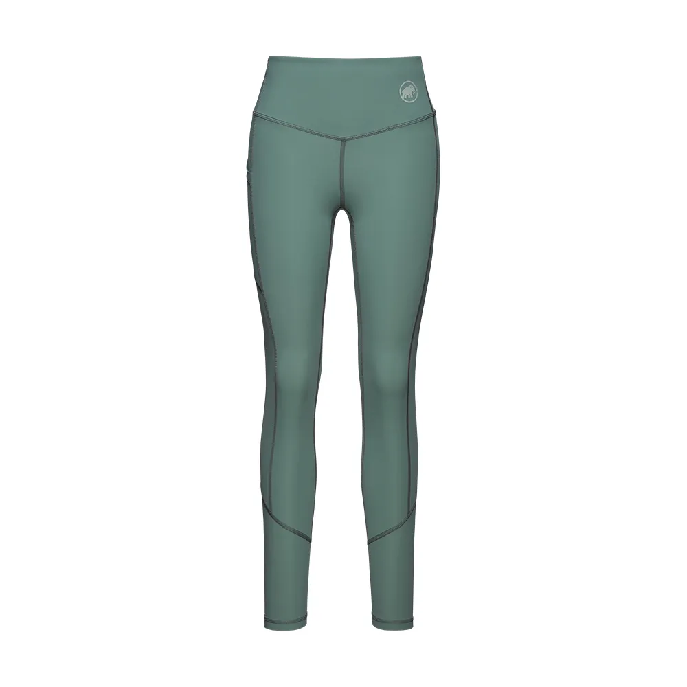 【Mammut 長毛象官方直營】Massone Tights Women 彈性高腰緊身褲 深玉石綠 女款 #1022-02040